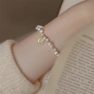 Venta al por mayor Pulsera ajustable con cordón de perlas de agua dulce
